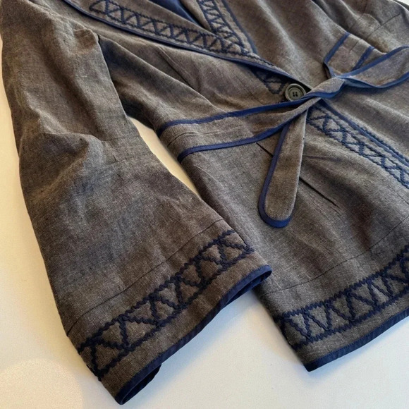 BCBG Maxazria Fitted Linen Cotton Blazer XS - Picture 5 of 12